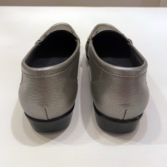 SAS Women's Metro Metallic Silver Leather Horse-Bit‎ Loafers Shoes US Size 7.5 - Picture 6 of 13